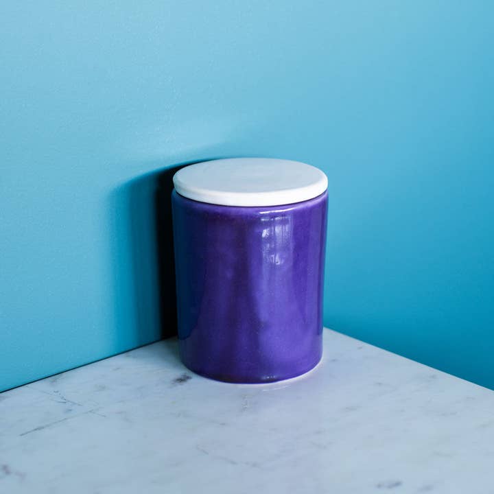 MAISON PICHON UZES – wholesale Jar/filled candle – Basilisca Violet & White Candle1