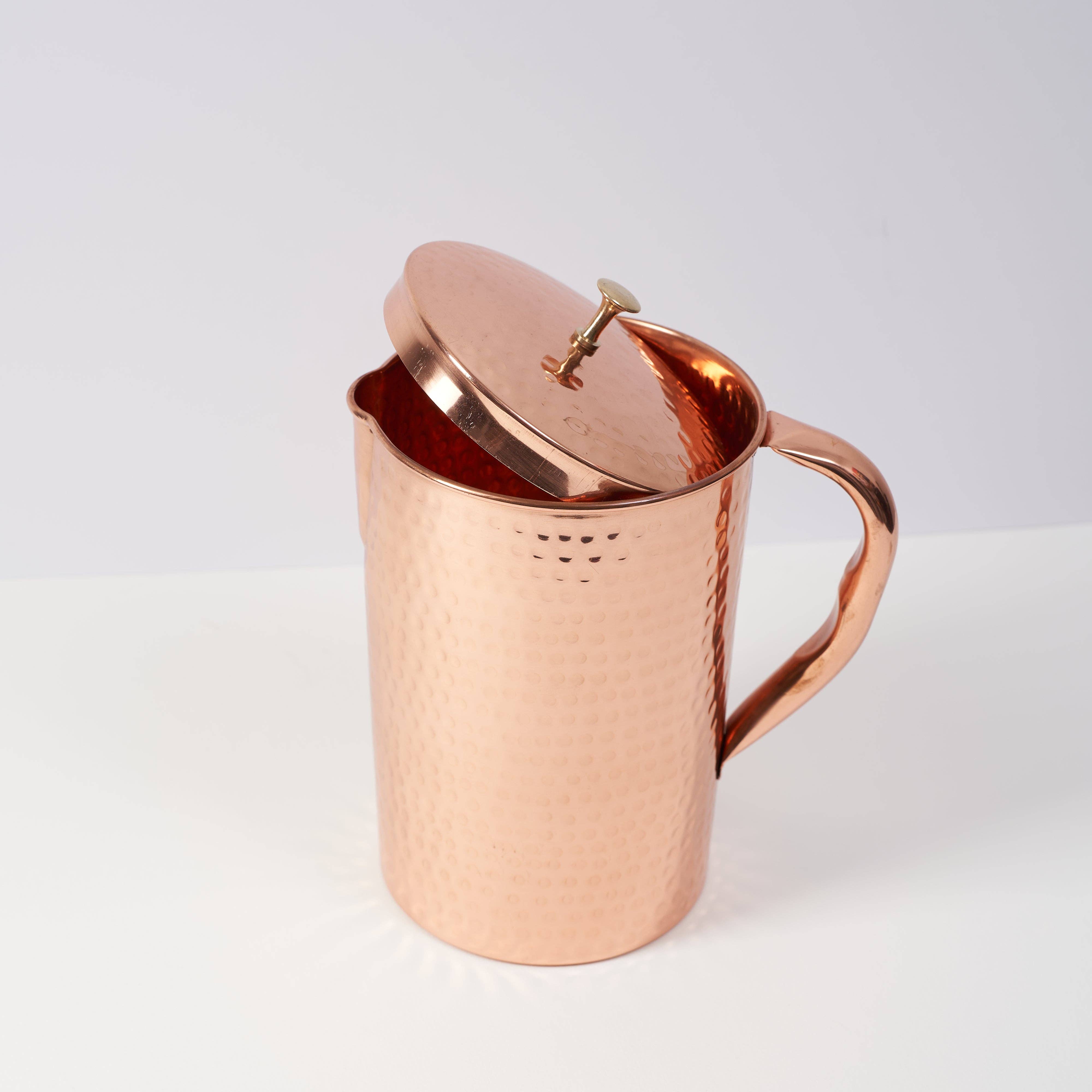 CopperCulture – wholesale Jug – Pure Copper Jug - 2L Hammered Copper Jug - Copper Culture1