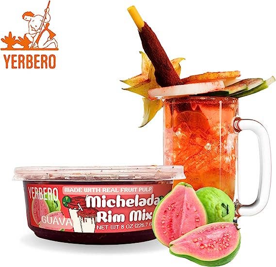 YERBERO - Wholesale Dip - Yerbero - Michelada Guava & Chamoy Rim Dip | 8 Oz (226.7 g) | Mexican Guayaba & Chili Paste1