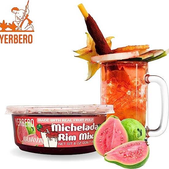 YERBERO - Wholesale Dip - Yerbero - Michelada Guava & Chamoy Rim Dip | 8 Oz (226.7 g) | Mexican Guayaba & Chili Paste1