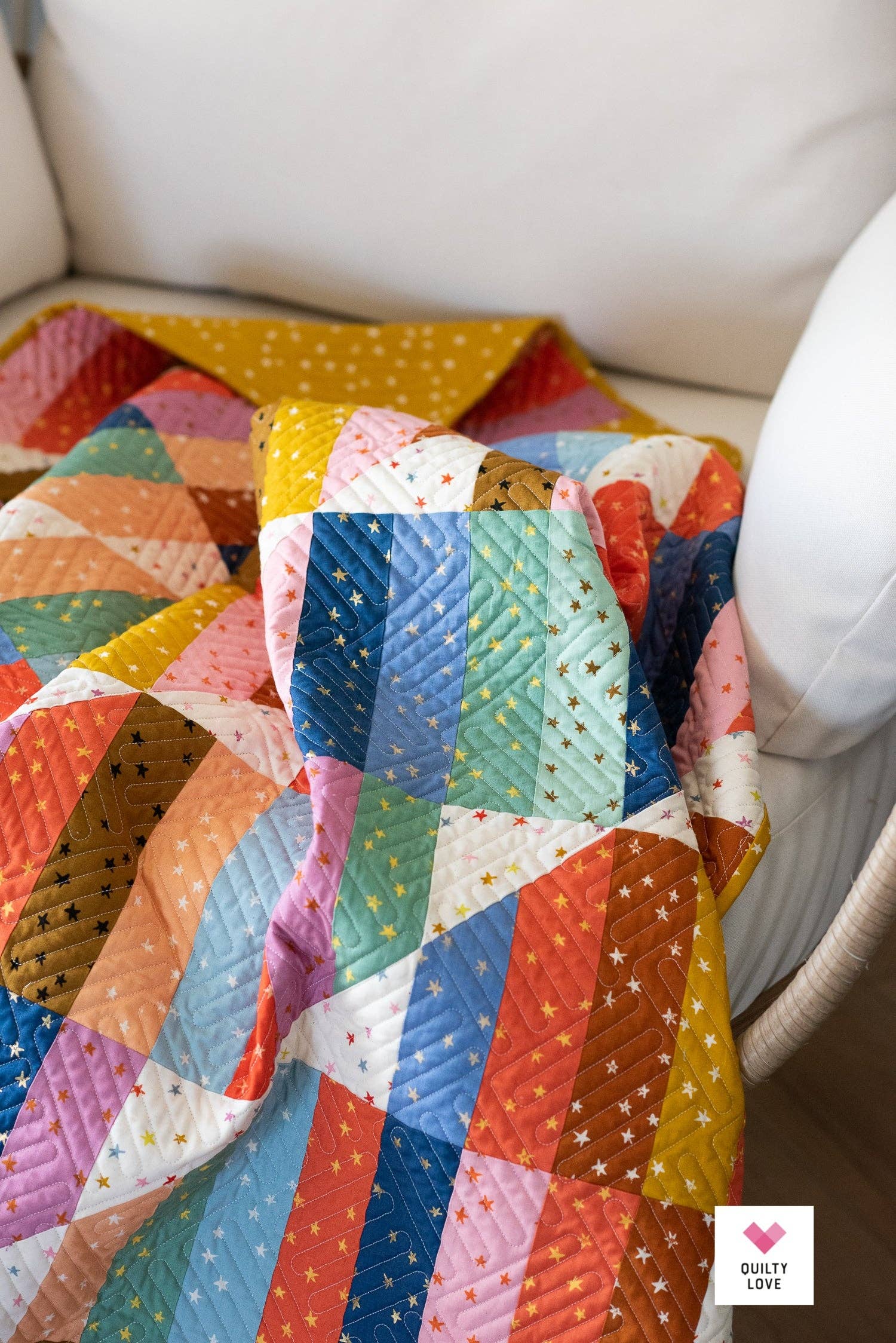 Quilty Love - Wholesale Craft Sewing Kit - Happy Stripes Printed PAPER pattern4