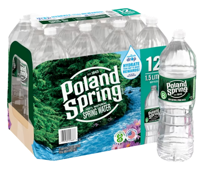Hudson Meat Company - Wholesale Sparkling Water - WATER POLAND SPRING 12/1.5L N456666     -     POLAND SPRING0
