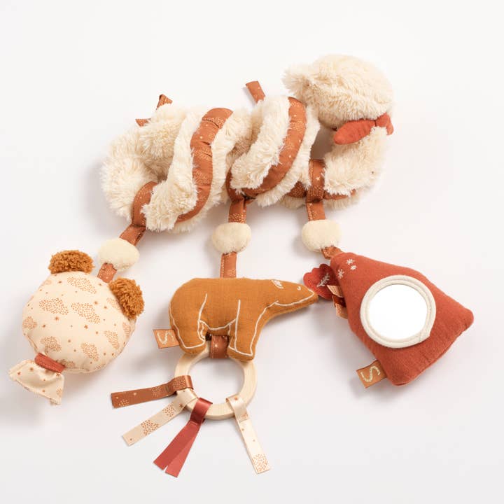 Beige teddy bear activity spiral - ORSINO for wholesale by Sauthon