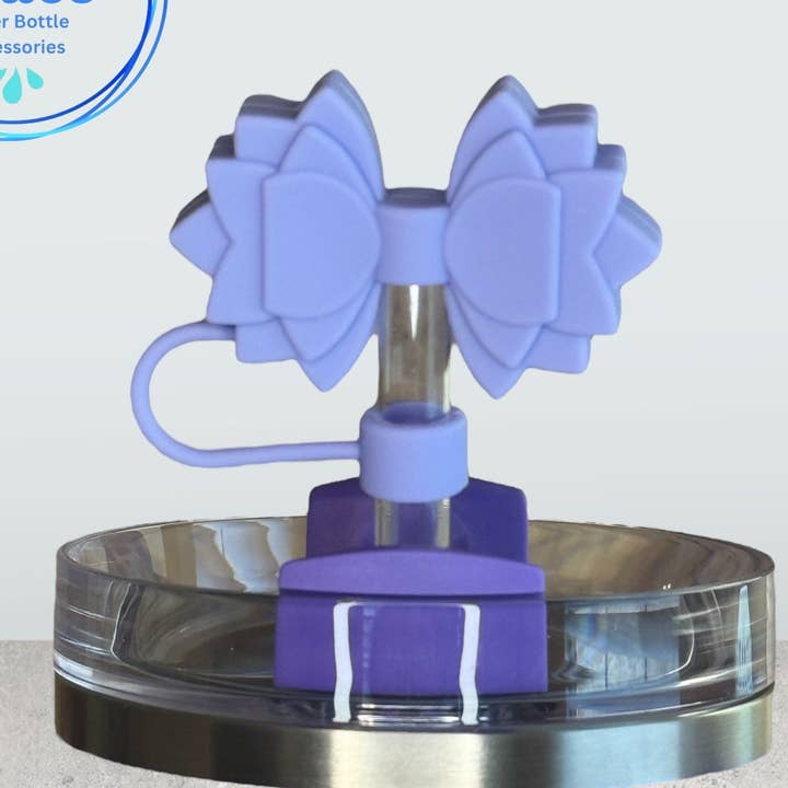 Gracie Dahlia Straw Topper for wholesale by Grit & Grace Water Bottle Accessories