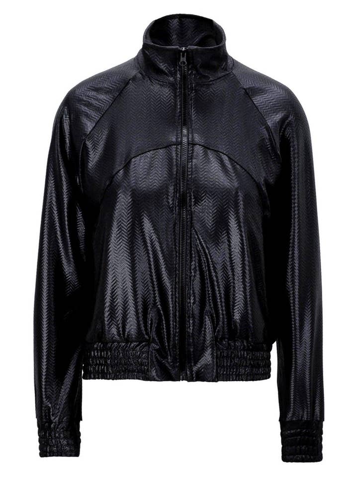 Bomber Jacket RK Shine Black for wholesale by Rhaika London