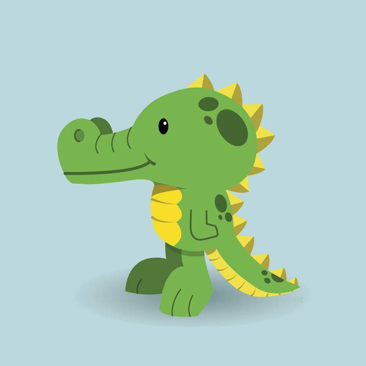 Alligator pour la vente par Paper Lion Art