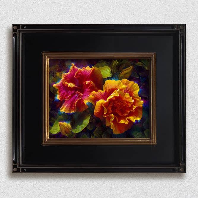 Whitworth Gallery - Wholesale Painting/Drawing - Sunlit Duet - Signed Artist Canvas - Hawaiian Hibiscus Painting7