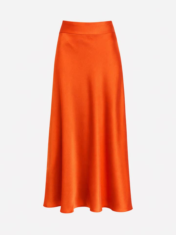 JAKIA LONG SKIRT orange for wholesale by An'ge
