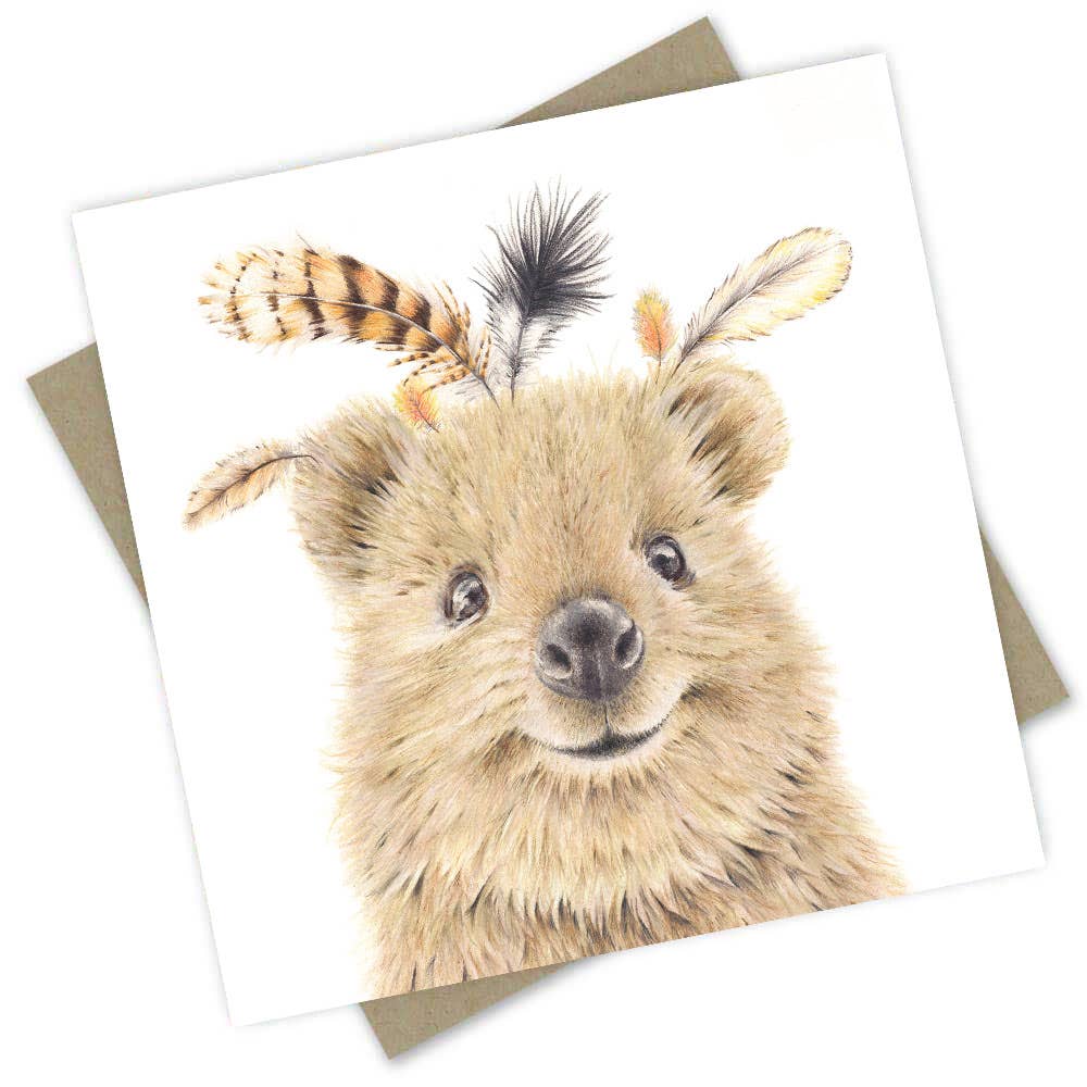 Popcorn Blue - Wholesale Everyday greeting card - Hello Quokka card0