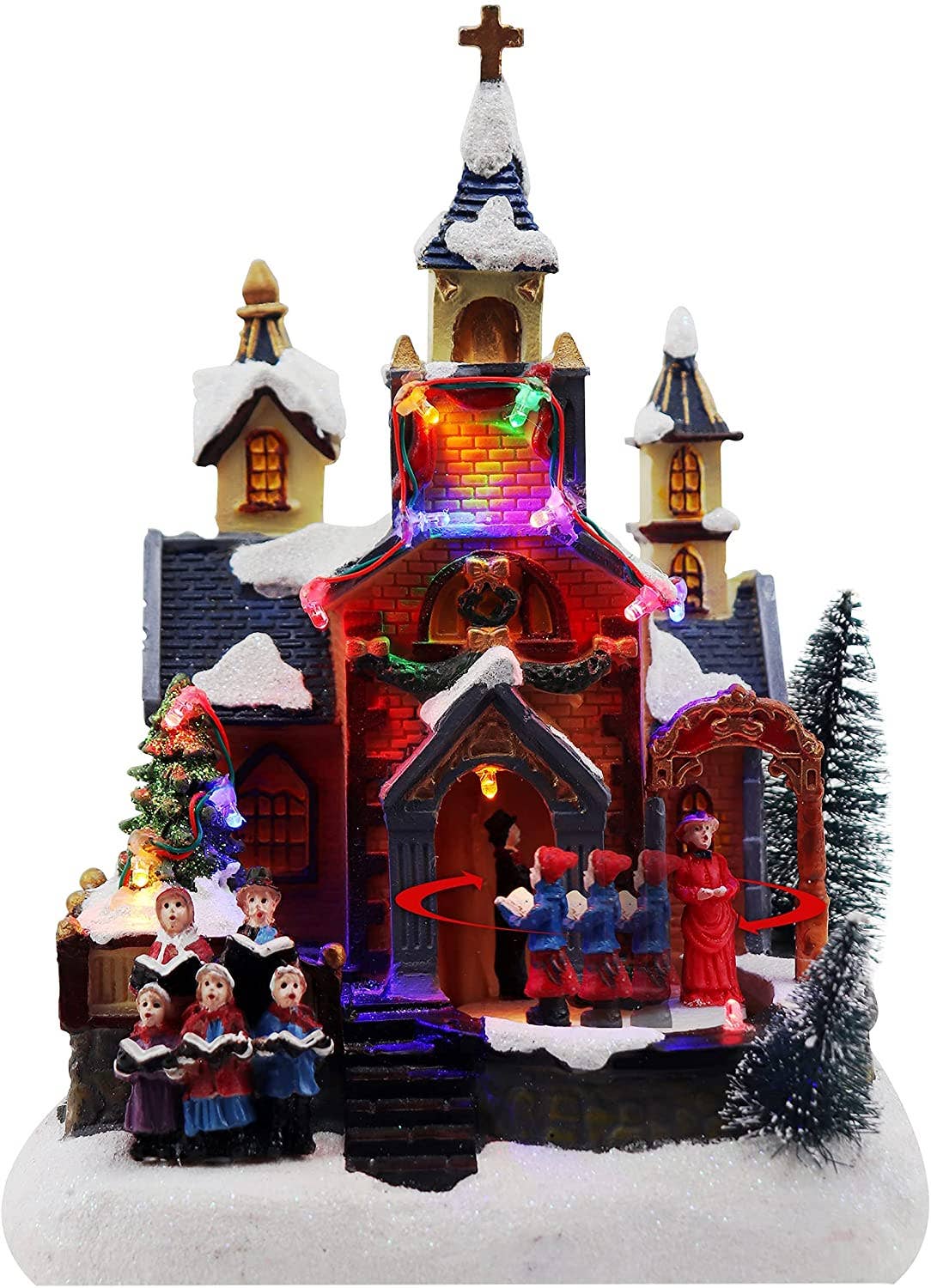 Top Treasures – Engroshandel Julepynt – Kirke Scene Animeret Juleby4