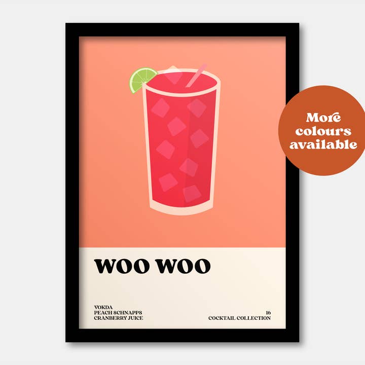 Lauren Beth Designs – wholesale Art print – Woo Woo Cocktail Print6