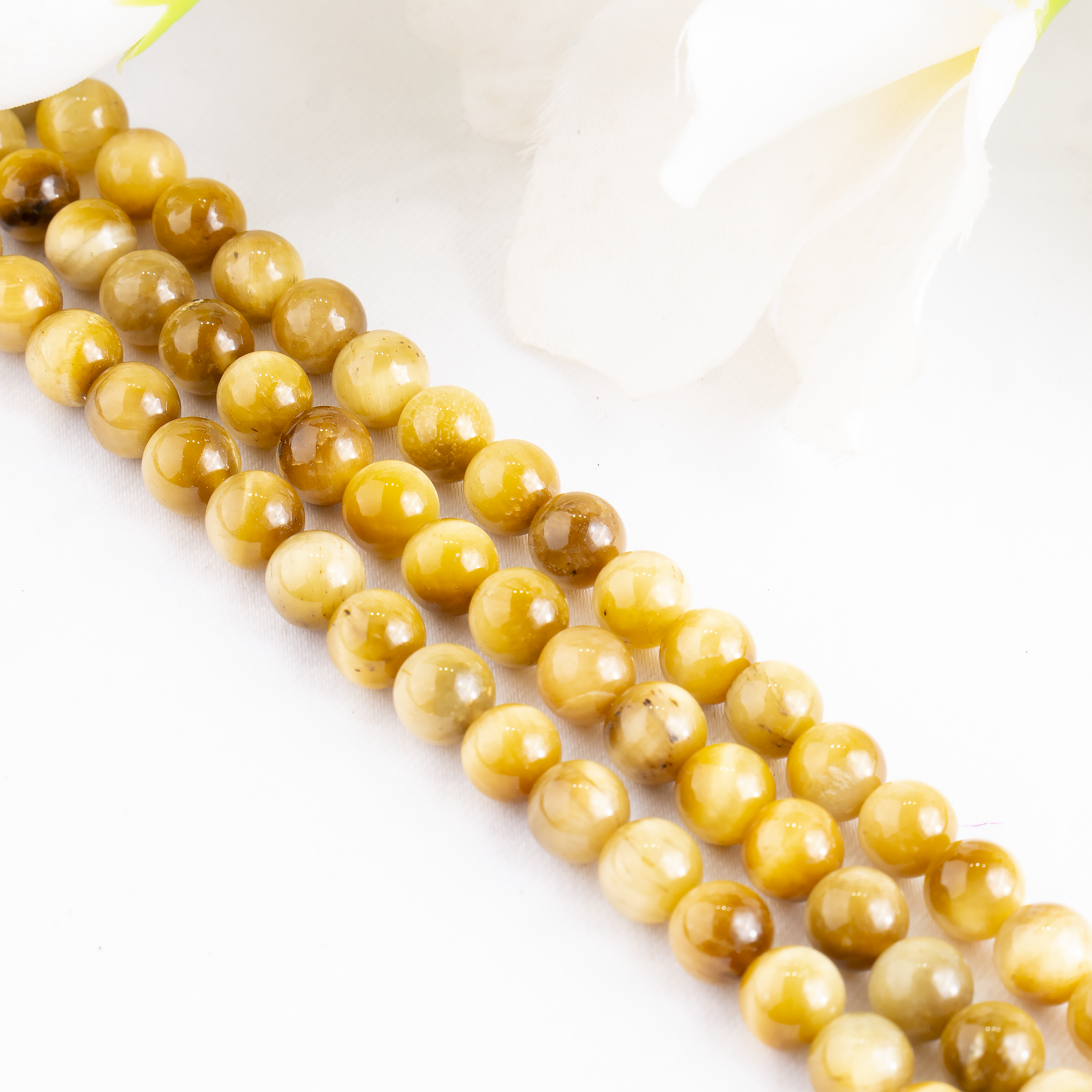 Soothing Crystals Beads - Wholesale Beads - Crystal Round Beads | Tiger Cats Eye Yellow | Gemstone Beads1