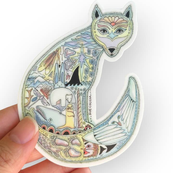 Arctic Fox Sticker for wholesale by EarthArt International