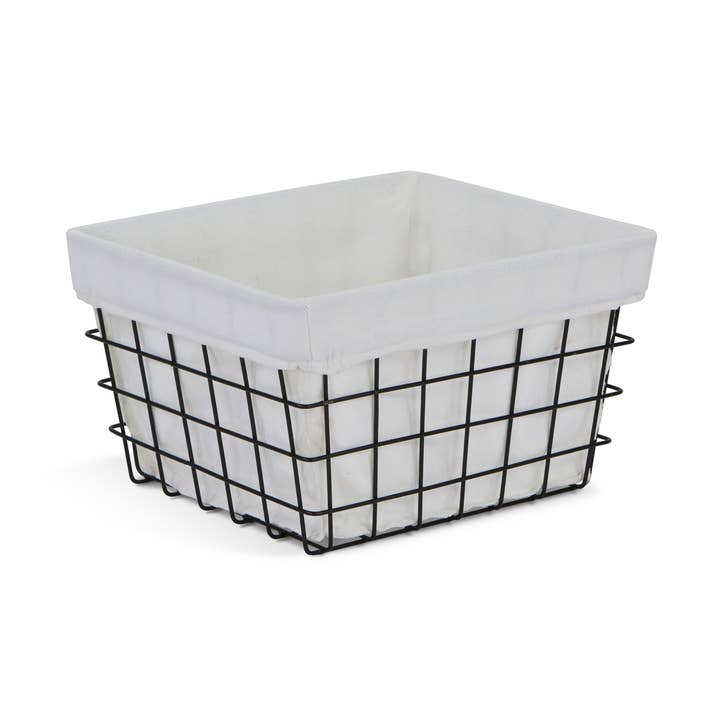 Esker rektangulær foret metal kurv for engroshandel hos Cheungs Home Decor