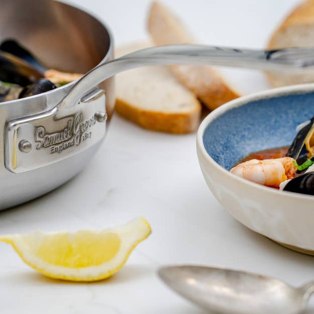 samuel groves - Wholesale Pan - Classic 28cm Stainless Steel Triply Chefs Pan