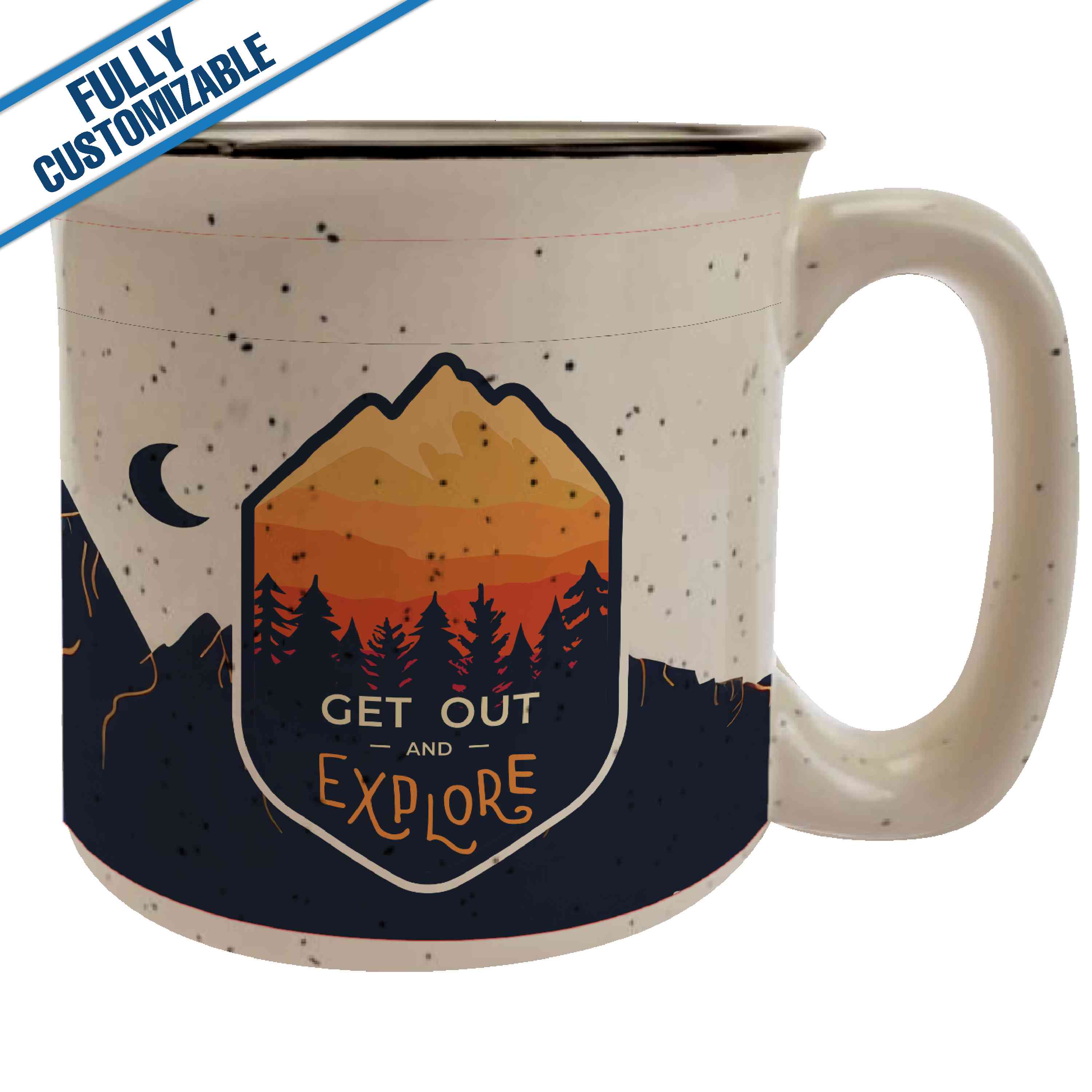 GiftWorksPlus - Vente Tasse à café - Mug de camping en céramique de 13 oz - Entièrement personnalisable1