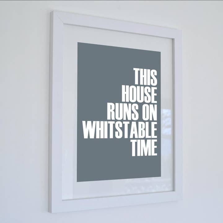 Whitstable Time Typographic Print for wholesale by SeaKisses