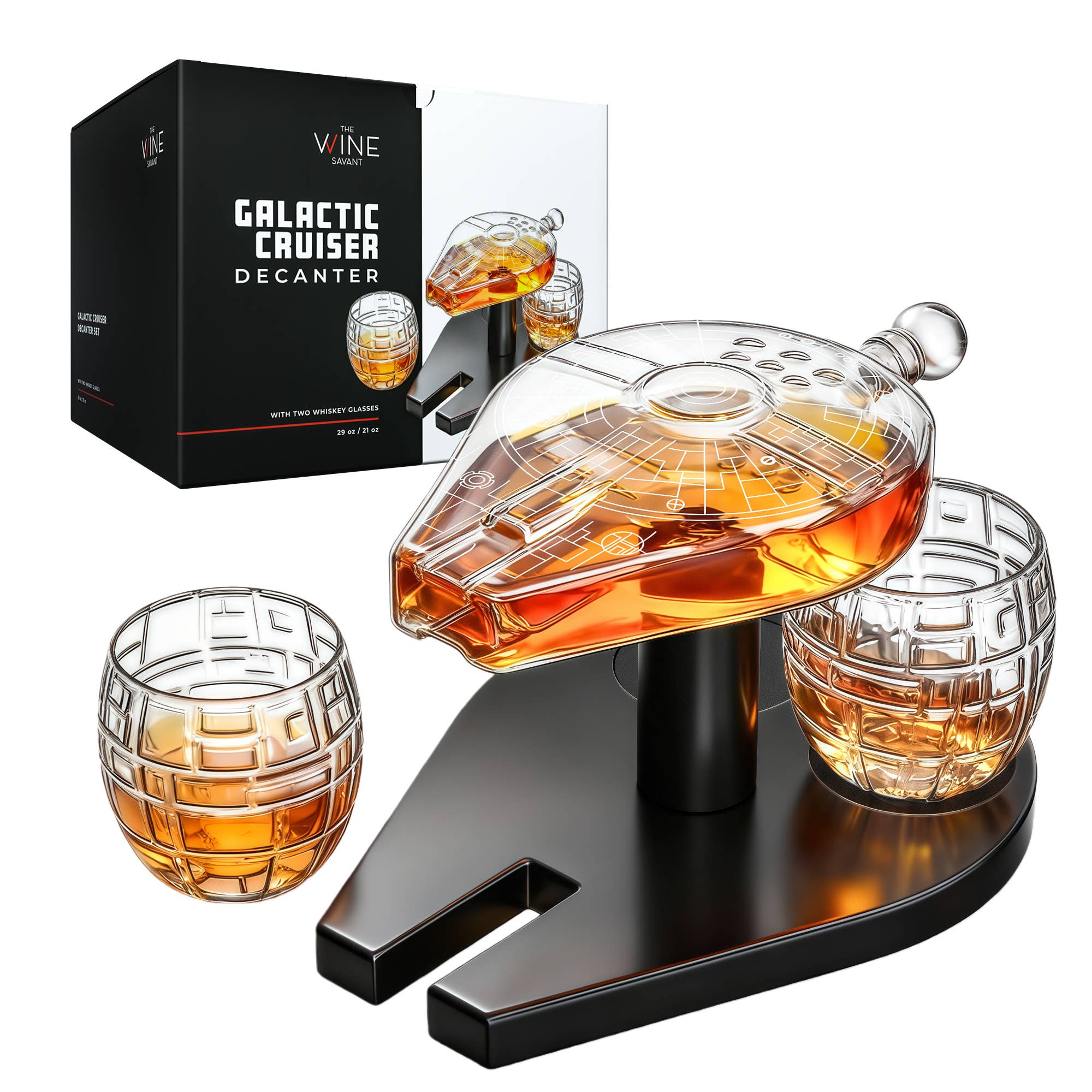 The Wine Savant /  Khen Glassware – wholesale Dekanter – Galaktisk kryssare sci-fi karaffset0