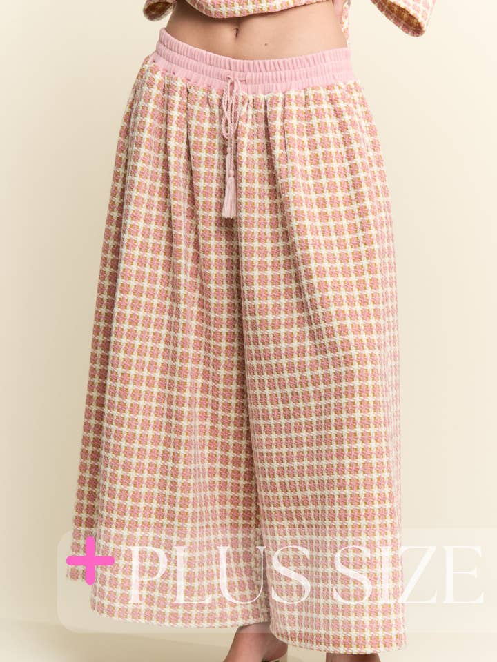 Strawberry Shortcake Plus Size ~ MUTLICOLOR TWEED FLARE CAPRI BOTTOMS for wholesale on Faire0