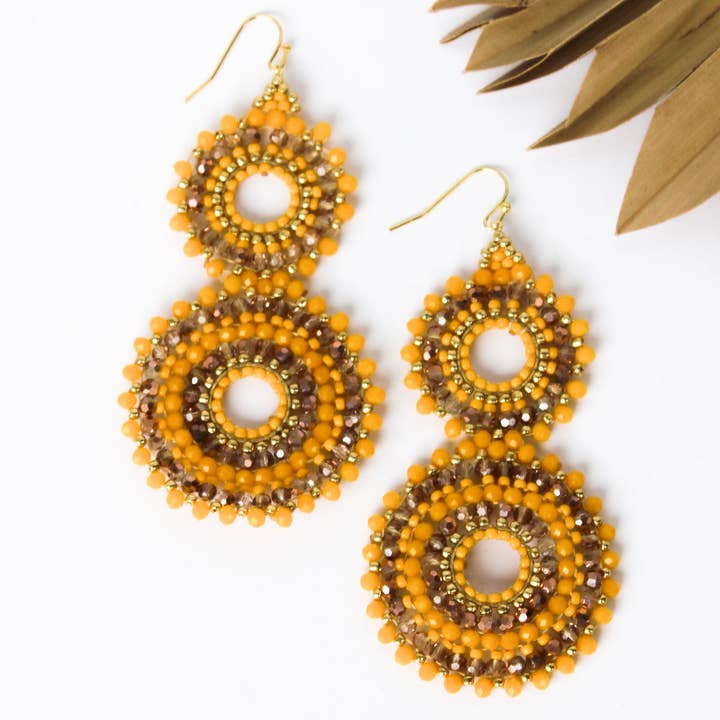 Bali Queen - Wholesale Dangle Earrings - Thai Crystal Double Circle Earrings19