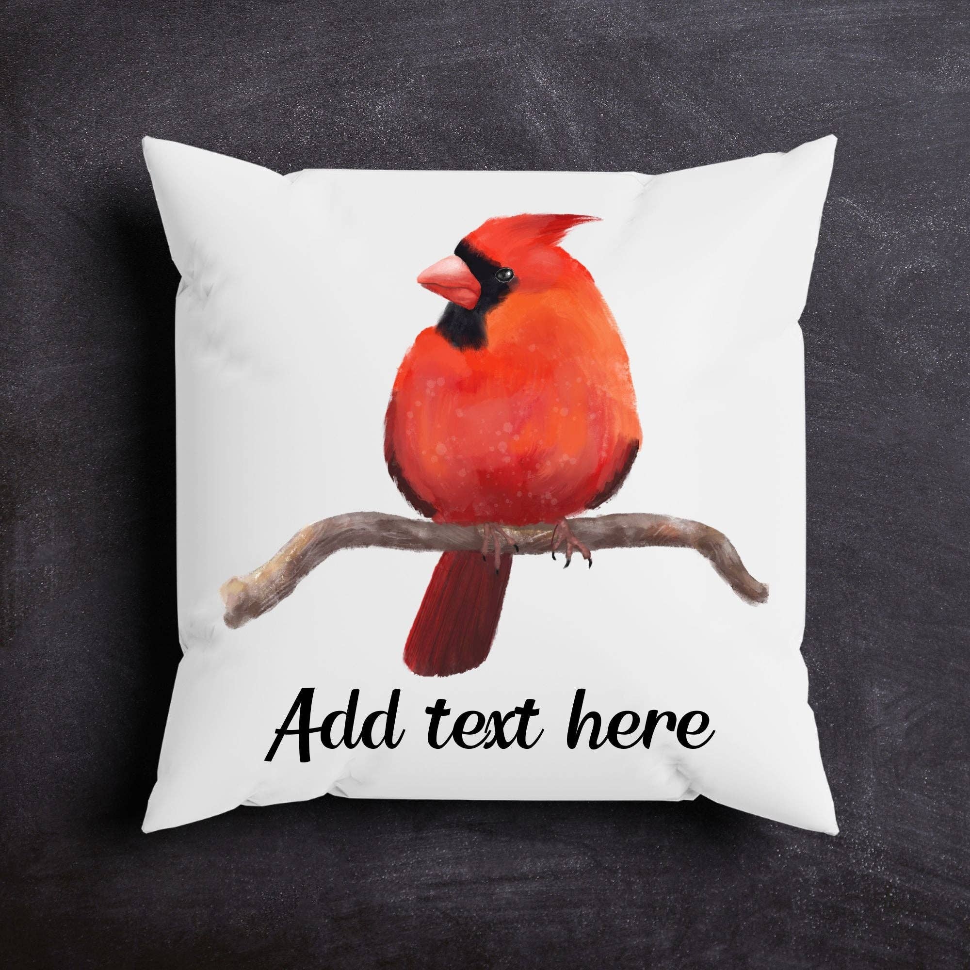 MerikaArt - Wholesale Throw/Decorative Pillow - Northern Male Cardinal Bird Pillow3
