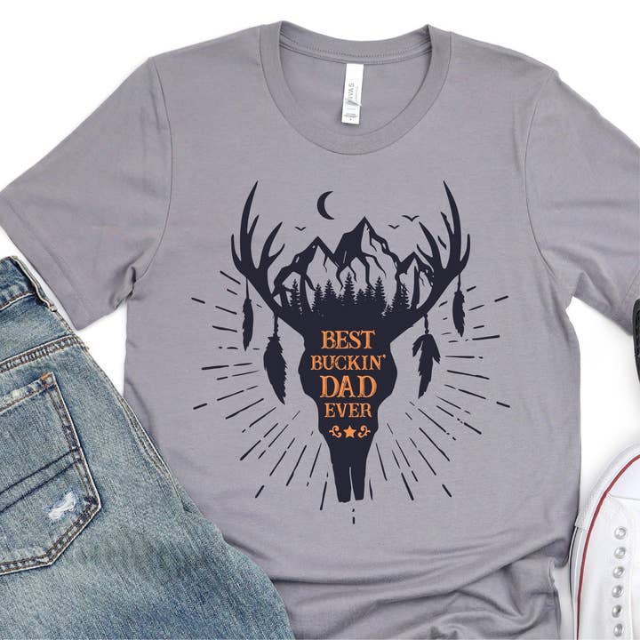 Best Buckin Dad Ever - Father's Day DTF Transfer - T-shirt Transfer For Dad for wholesale by Nashville Design House