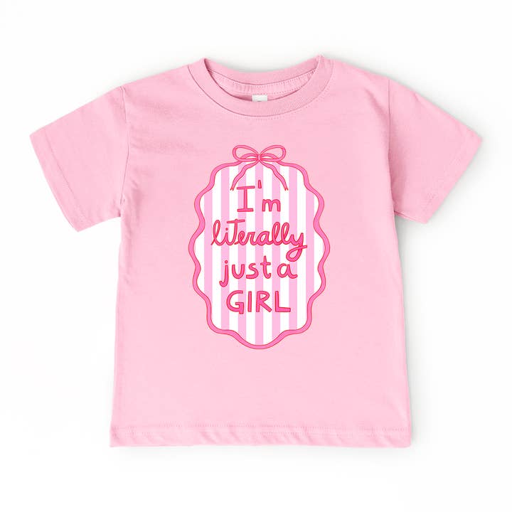 Just a Girl | T-shirt graphique pour enfants Printemps + Été pour la vente par Holland Ave Clothing