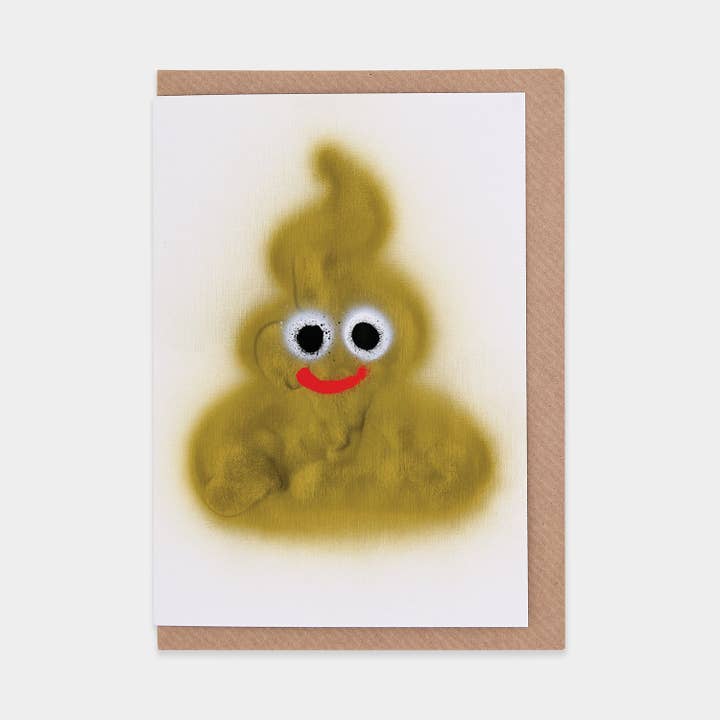 Poop Greetings Card by Jon Burgerman for wholesale by Evermade