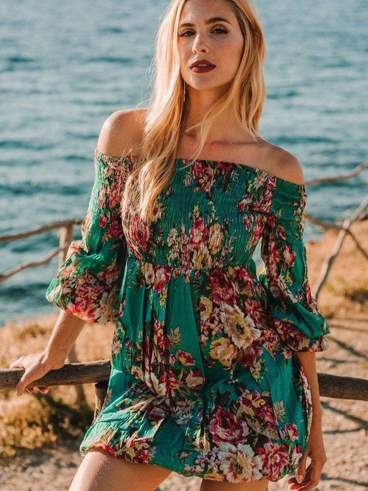 Short Summer Dress, Long Sleeve Short Dress, Clothing for wholesale by Miss Kitsch