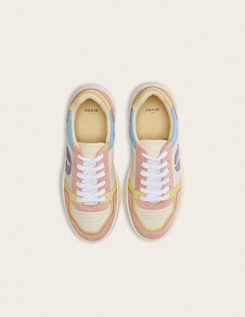 Odaje Sneakers - Vendita all'ingrosso Sneakers di tendenza - Donna - Sneakers Basse Nora - Nudo Giallo Bianco3