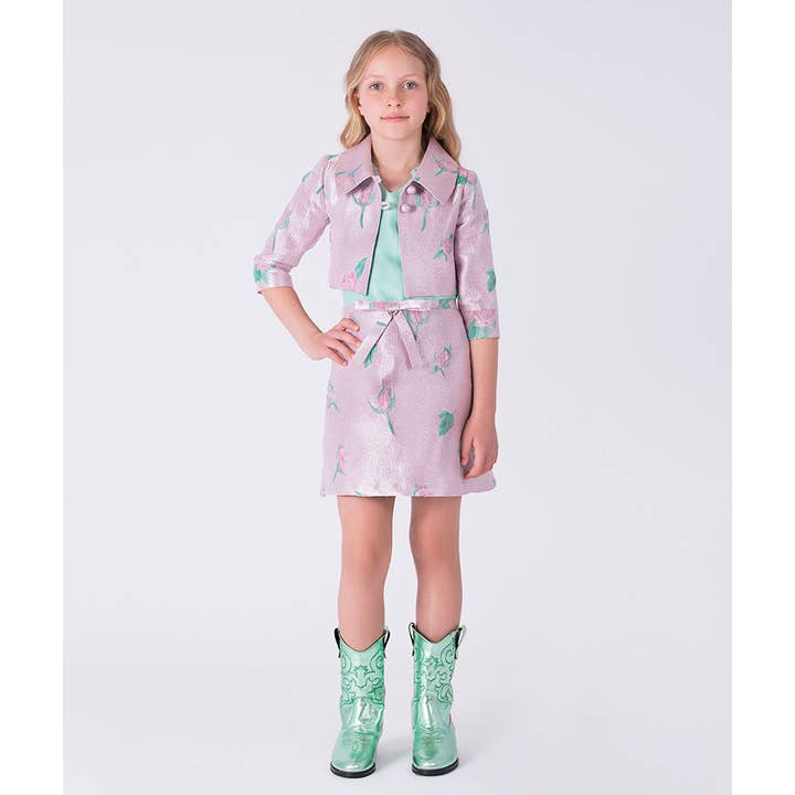 Ensemble Fille à Fleurs Scintillantes | 2 Pièces pour la vente par Mama Luma