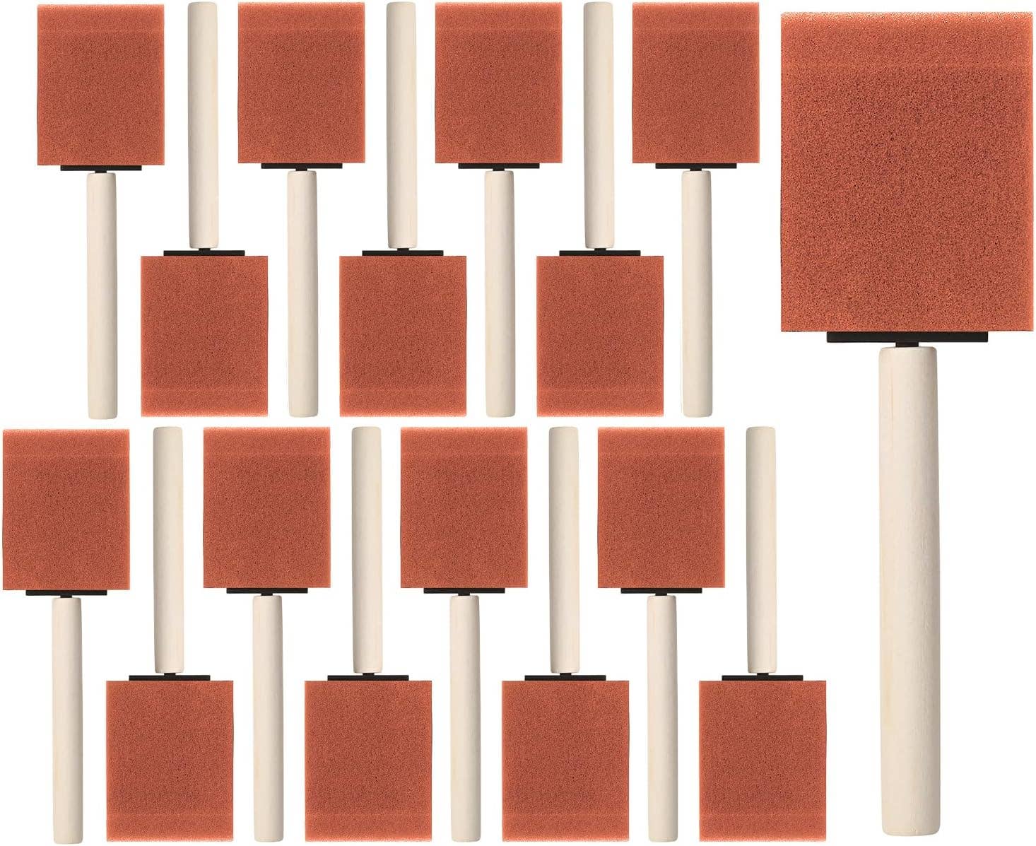 Bates Choice - Wholesale Paint/Wax Brush - Bates- Foam Paint Brushes, 2-Inch, 16 Pack0