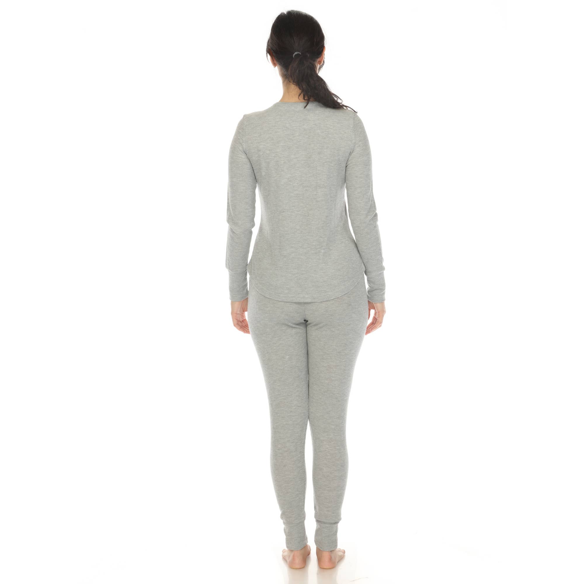 WHITE MARK - Wholesale Sleepwear Set - Women's - Women's Waffle Pajama Set11