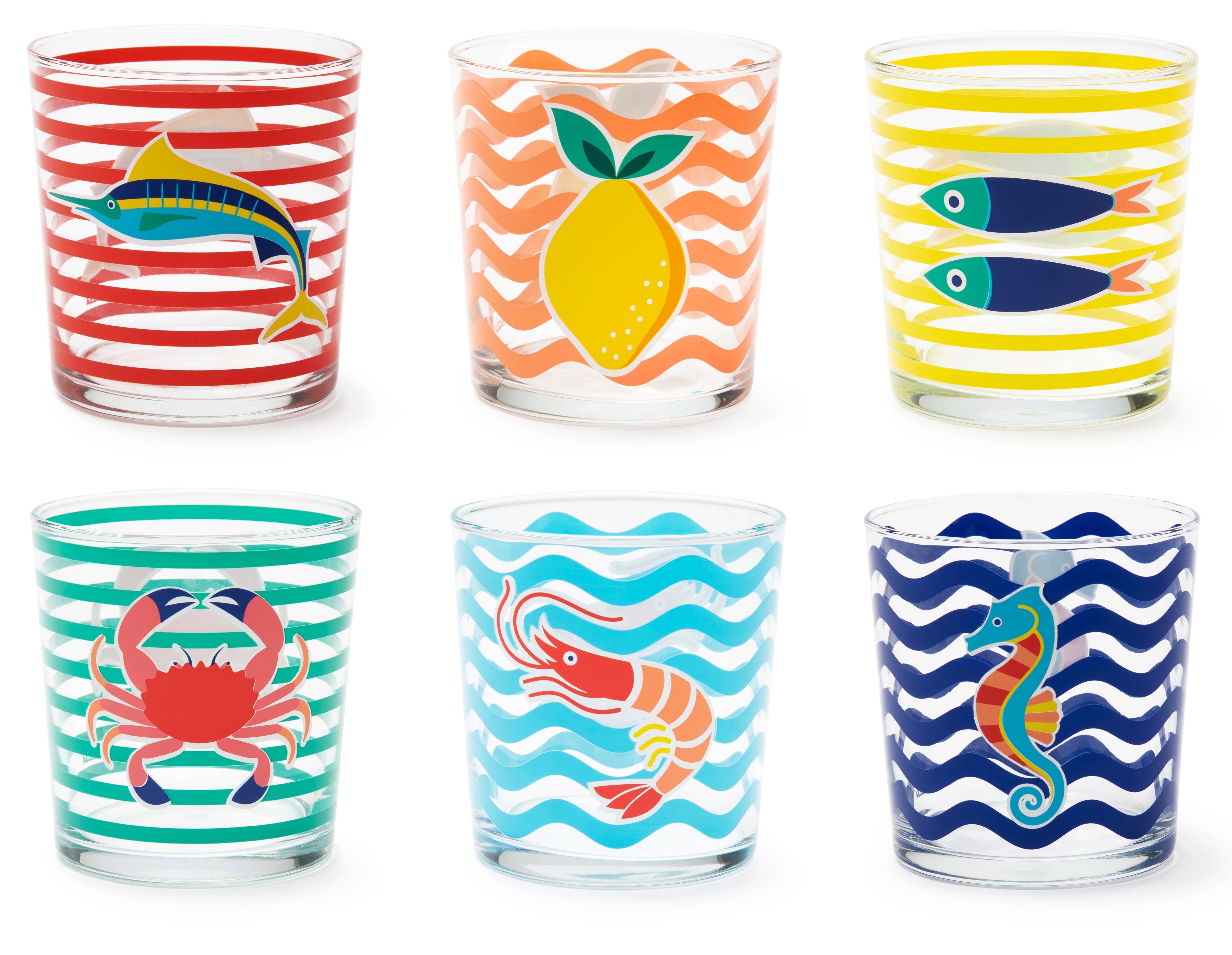 multicolour Set of 6 Corfù Glasses CL 35 for wholesale on Faire2