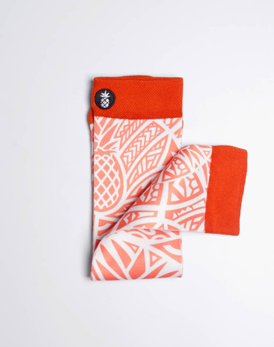 Just Fun Socks - Wholesale Socks - Unisex - Maui Brewing Pineapple Mana Wheat Printed Crew Socks - M/L2