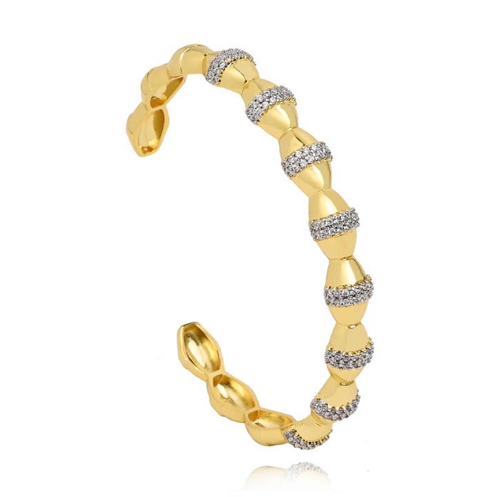 Sutton Pave Cuff for wholesale by Sahira Jewelry Design