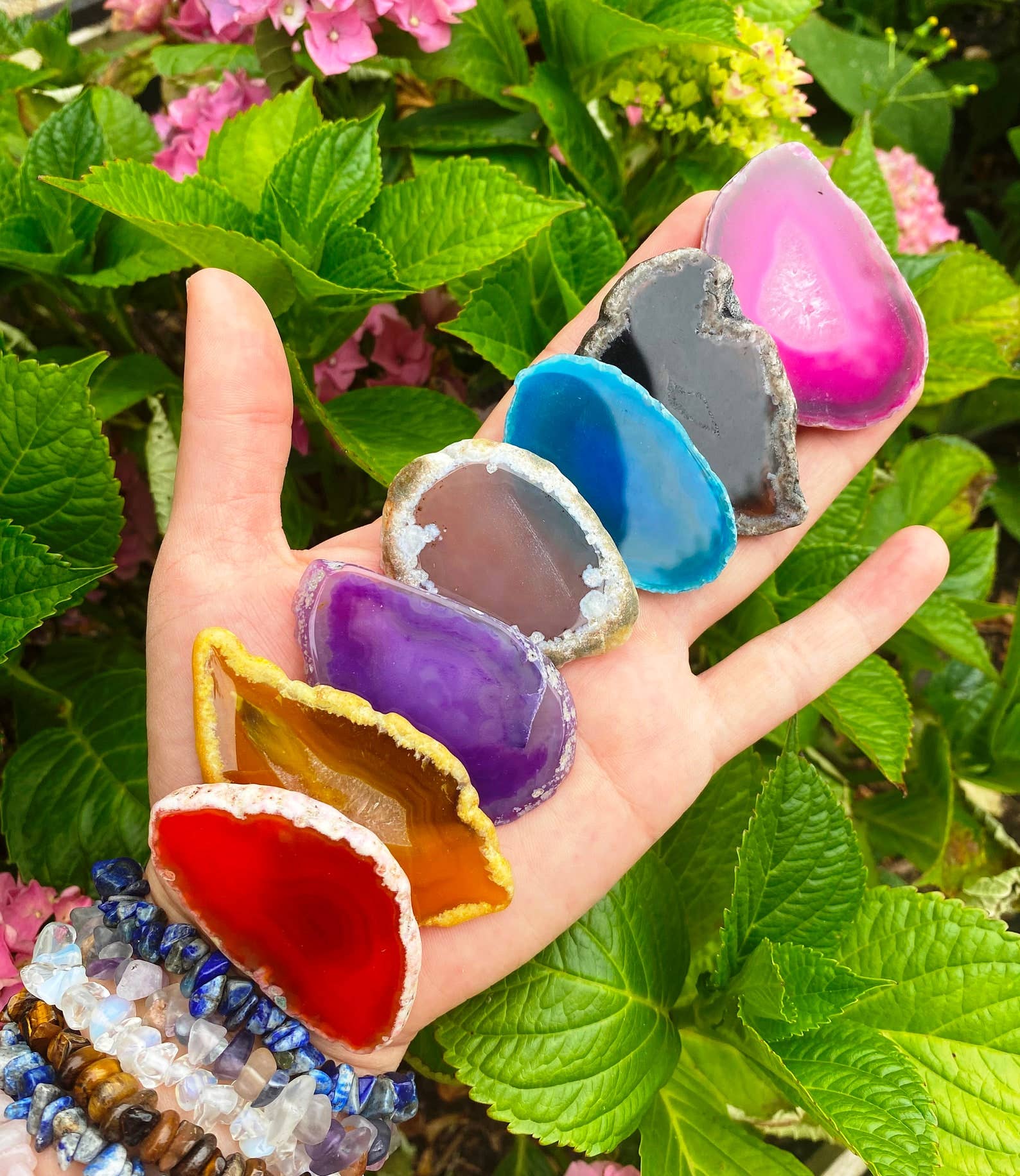 Elf Kendal Hippies – wholesale Spiritual stone/crystal – Agate slice crystal slice gemstone slice rainbow agate Elf5