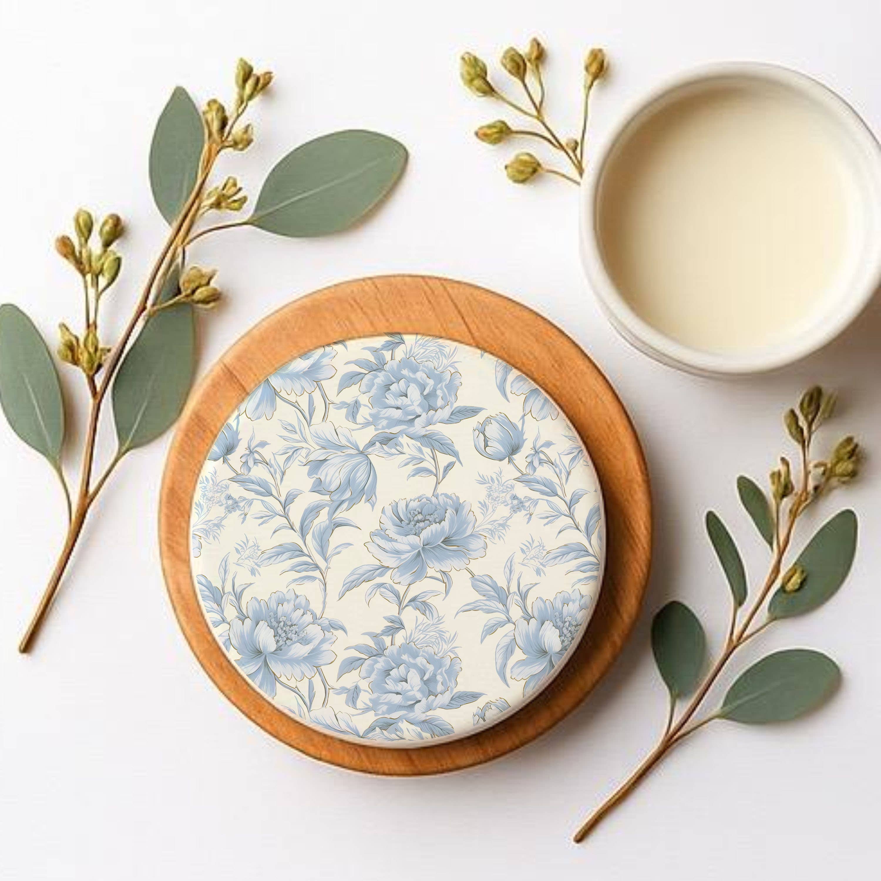 Gia Roma - Wholesale Decorative Tabletop Object - Blue Country Coaster Elegant Grandmillennial Blue Home Decor21