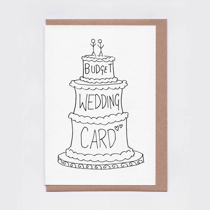 Budget Wedding Card | Funny Wedding Card for wholesale by The Curious Pancake
