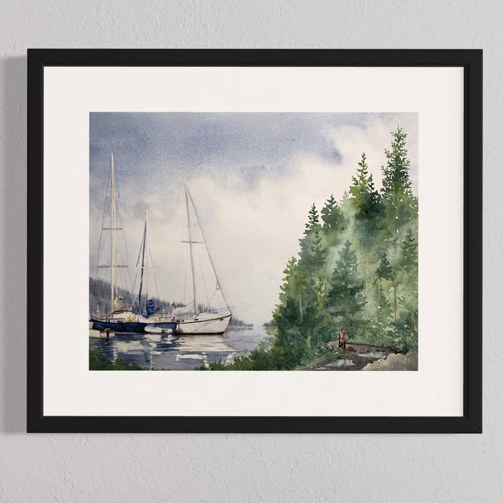 Impressão Giclée Inspirada no Noroeste do Pacífico, Arte em Aquarela do PNW por atacado de CMarie Northwest