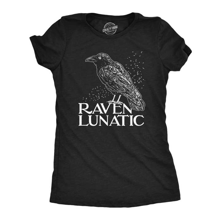 Raven Lunatic Women's Tshirt animal Graphic Tee Western Plus for wholesale by Crazy Dog T-Shirts