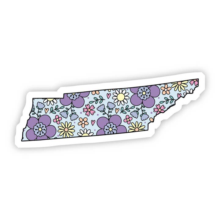 Tennessee Floral Sticker for wholesale by Big Moods
