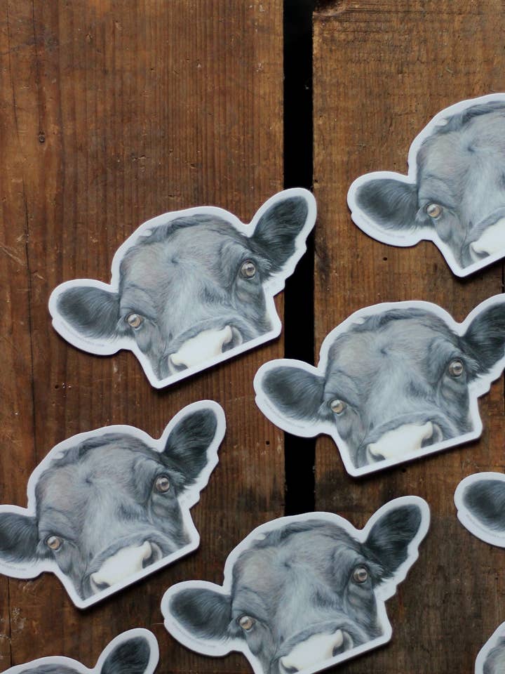 Vache - Sticker pour la vente par stück in the studio