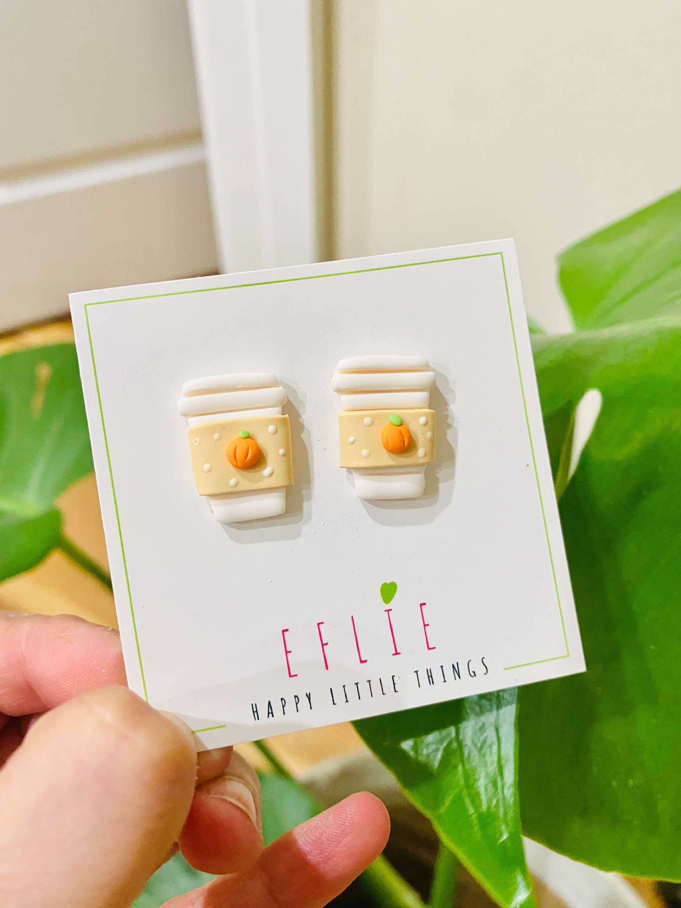 Eflie – Großhandel Ohrstecker – Pumpkin Spice Latte Coffee Cup Ohrstecker