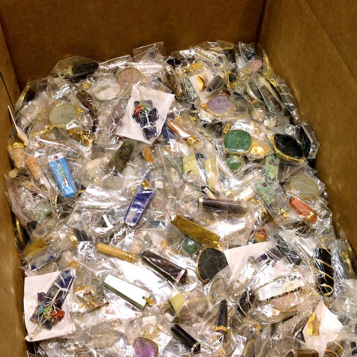 Crystal River Gems LLC - Wholesale Individual Charm/Pendant - 20 PC - Assorted Gemstone Pendants / Gold Plated9