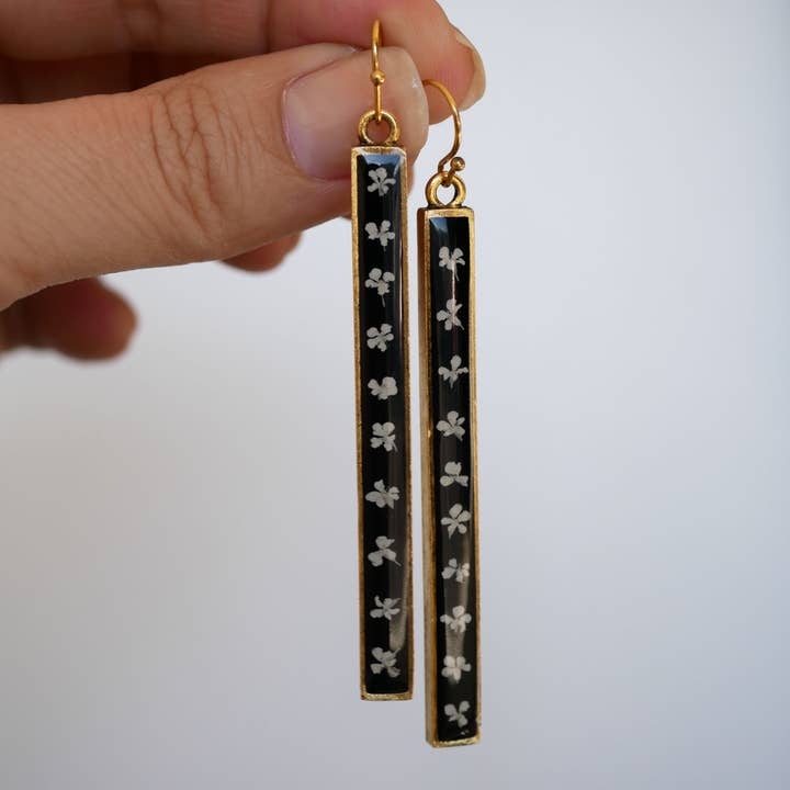 Queen Anne's Lace Cascading Earrings for wholesale by Seed & Soil Botanical Jewelry