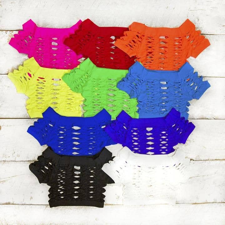 Malibu Sugar - Wholesale Tank Top - Kids - Malibu Mesh Crop Top for Dance Girls (8-14) One Size10