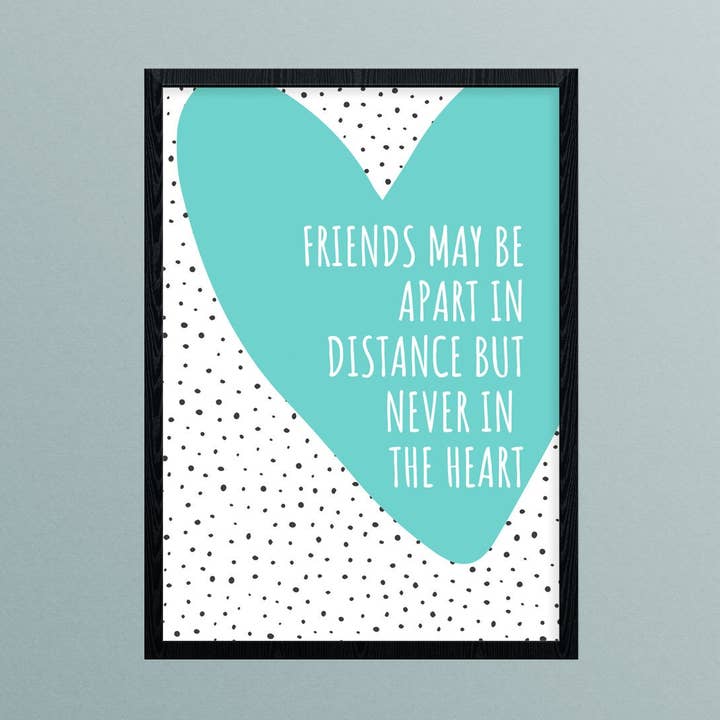 Friendship Quote A4 Print, Miss You Friend for wholesale by Just Daydreaming