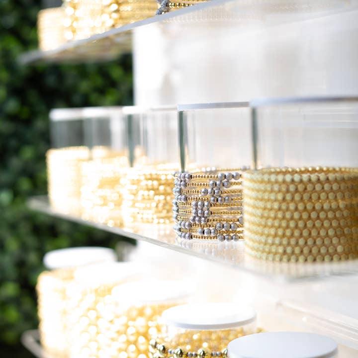 Lenny & Eva - Wholesale Beaded Bracelet - Collection Pack - Gold Beaded Bracelet Pack with Display