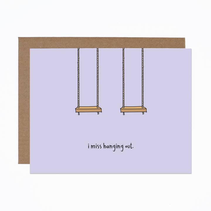 Carte d'amitié "Tu me manques" pour la vente par carolyndraws